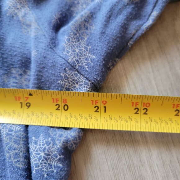 Croft & Barrow Womens M Blue Snowflake Print Pajama Set - Picture 5 of 7